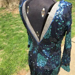 Backless Sequin Cocktail Dress